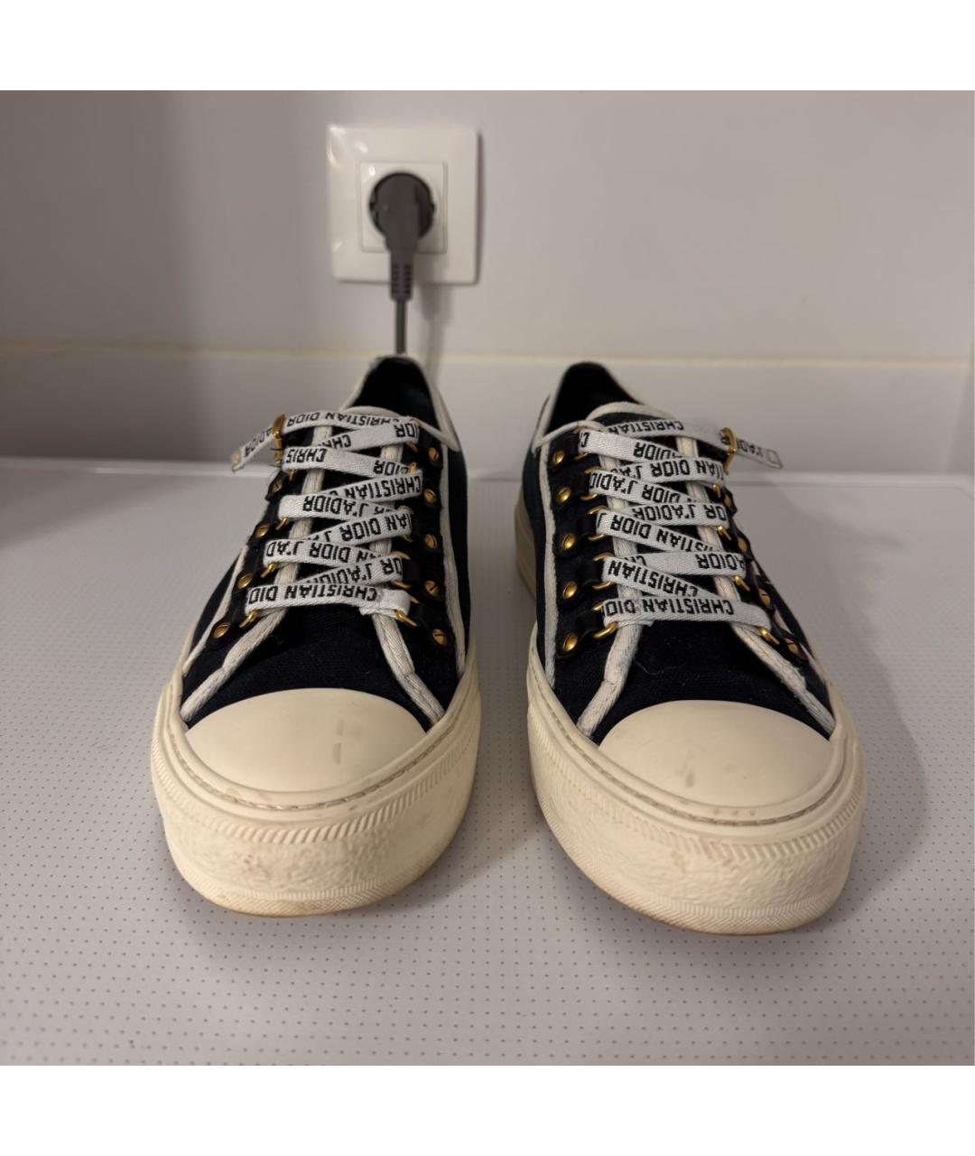 CHRISTIAN DIOR Черные текстильные кеды, фото 2