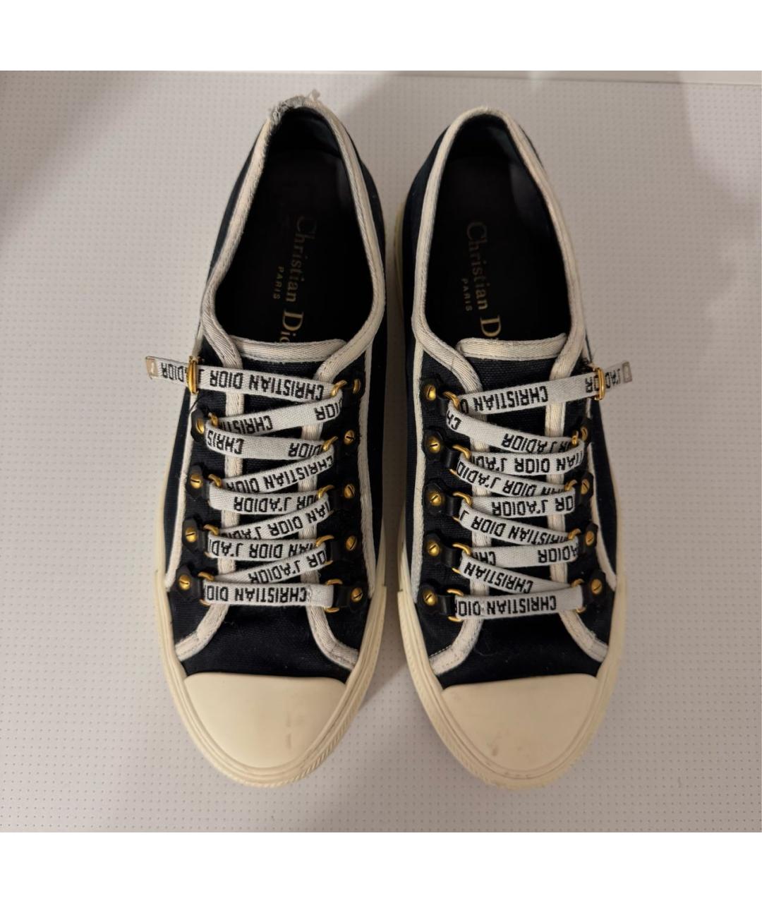 CHRISTIAN DIOR Черные текстильные кеды, фото 3