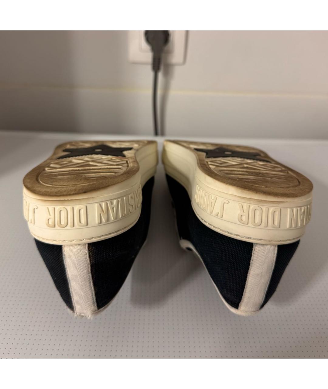 CHRISTIAN DIOR Черные текстильные кеды, фото 7