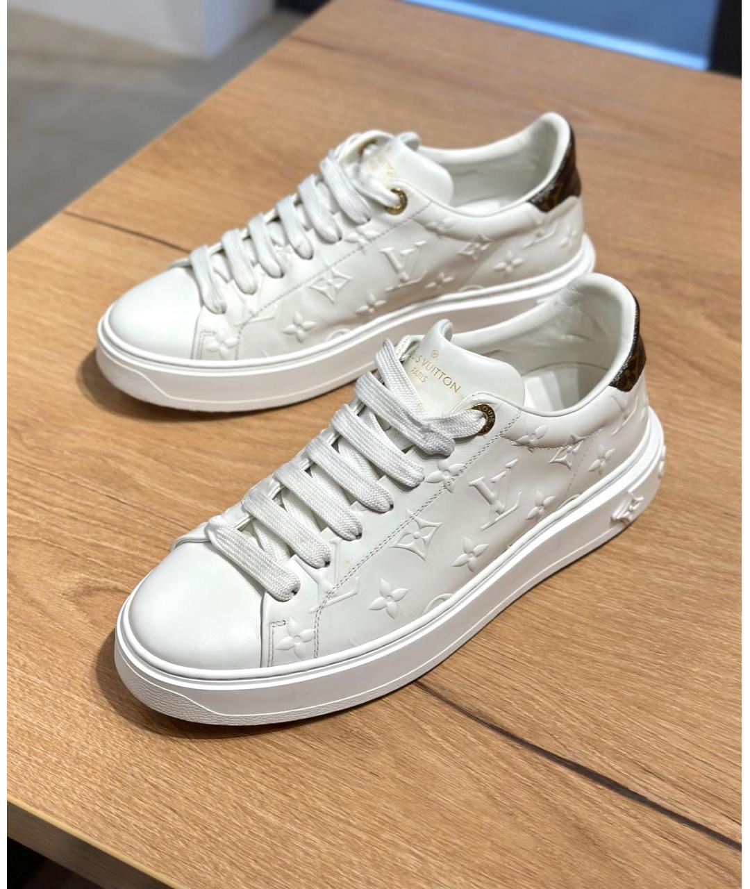 LOUIS VUITTON Белые кожаные кеды, фото 2