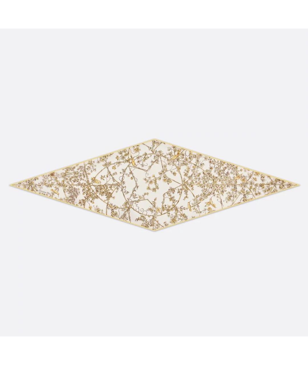 CHRISTIAN DIOR Белый шелковый платок, фото 3