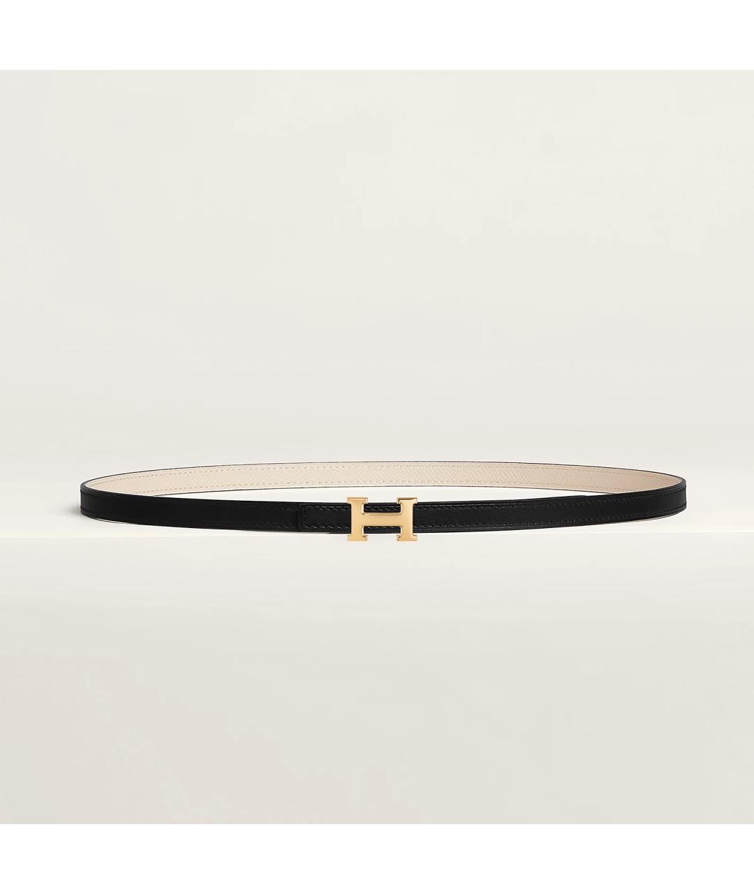 HERMES Черный кожаный ремень, фото 3