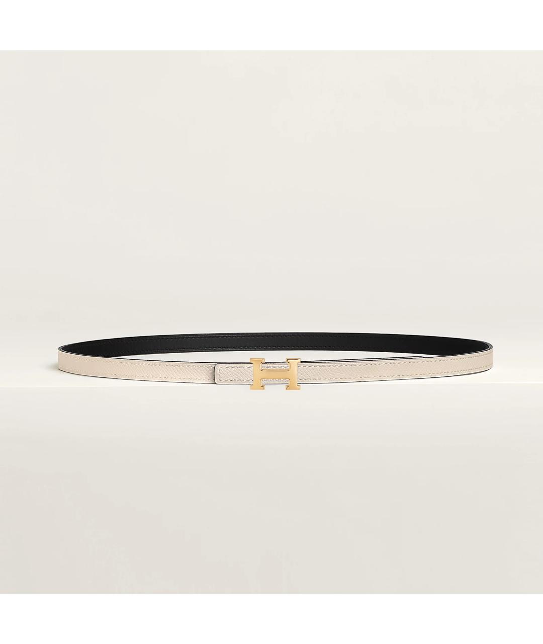 HERMES Черный кожаный ремень, фото 2