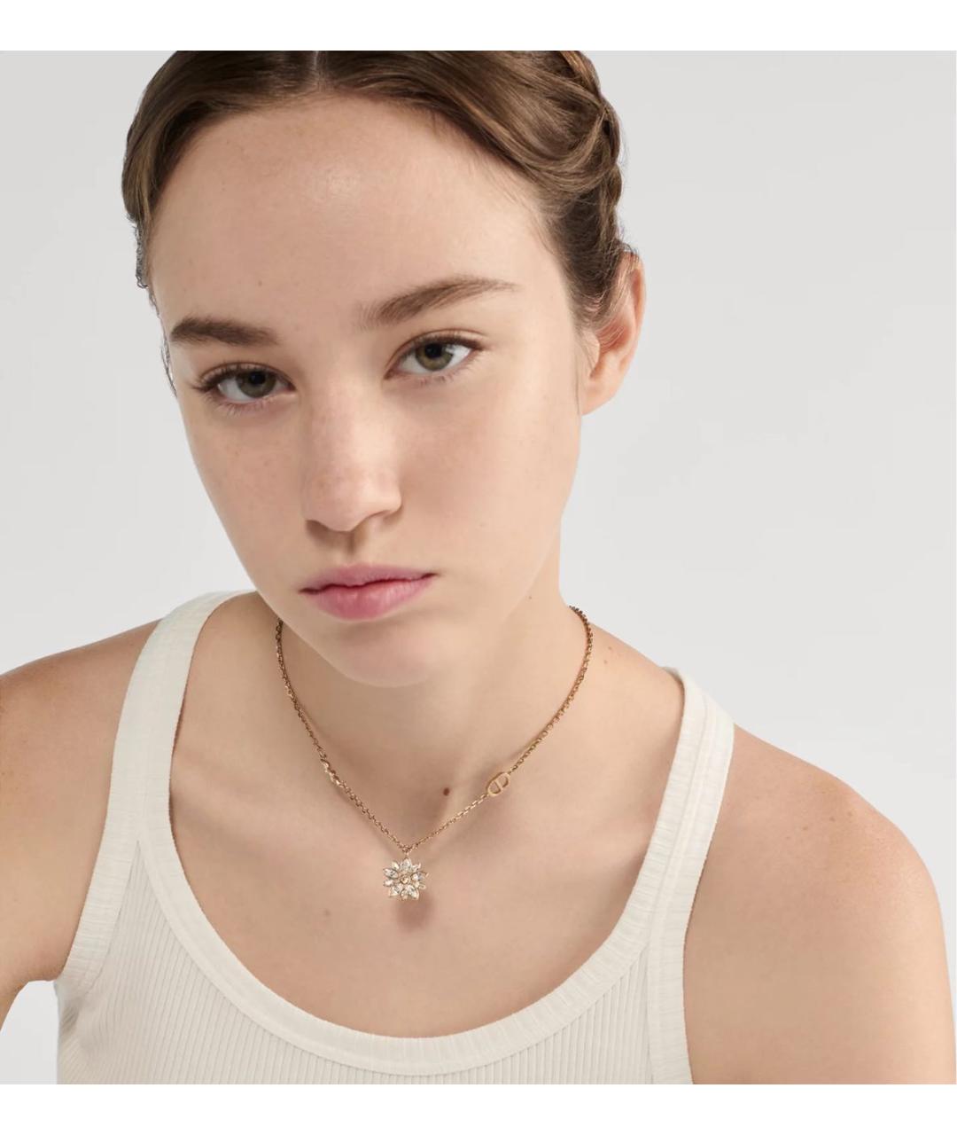 CHRISTIAN DIOR Золотое металлическое колье, фото 2