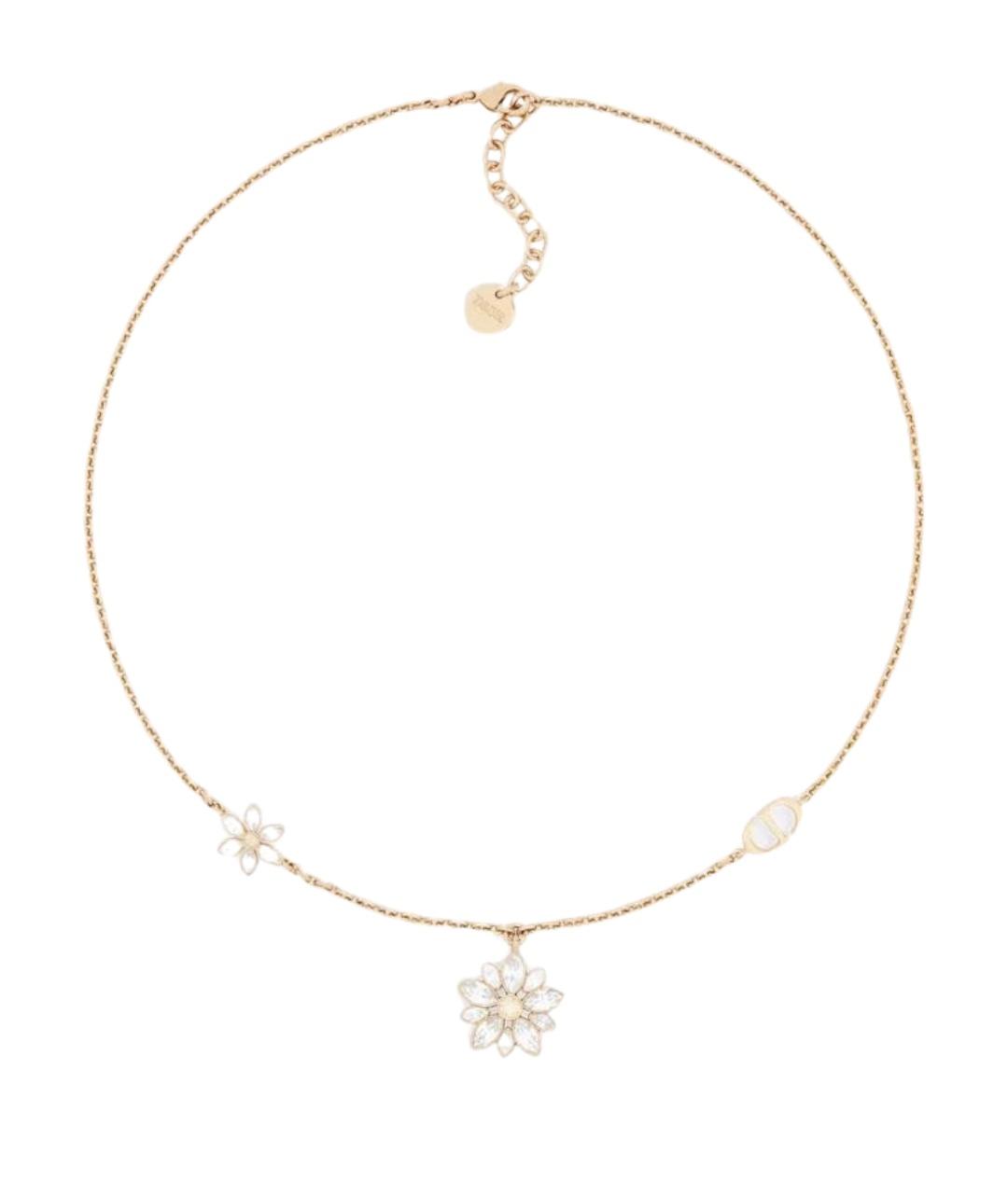 CHRISTIAN DIOR Золотое металлическое колье, фото 1