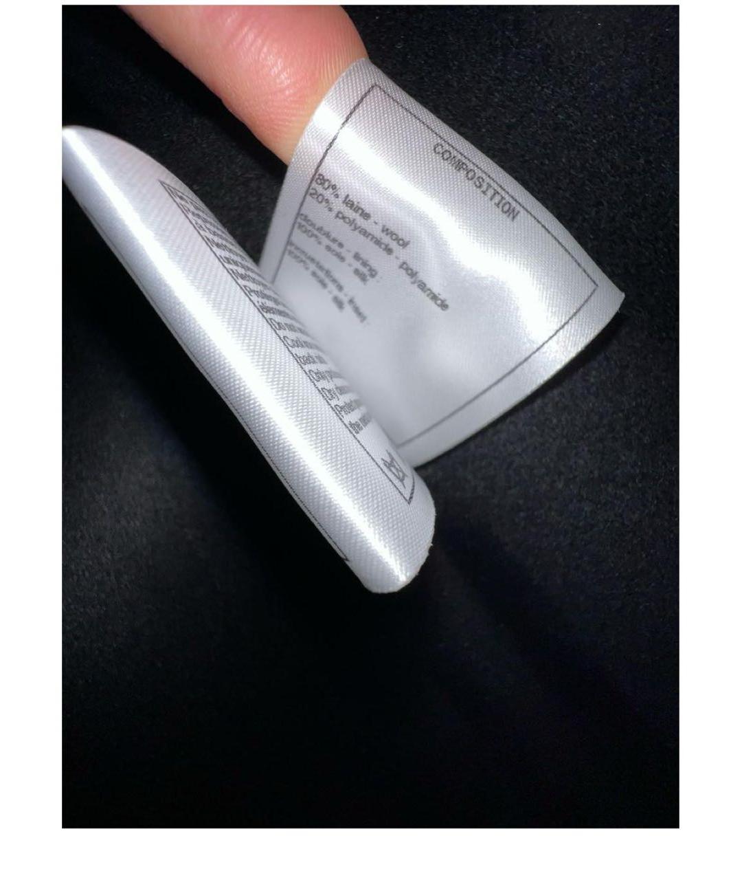 CHANEL Черное шерстяное пальто, фото 3