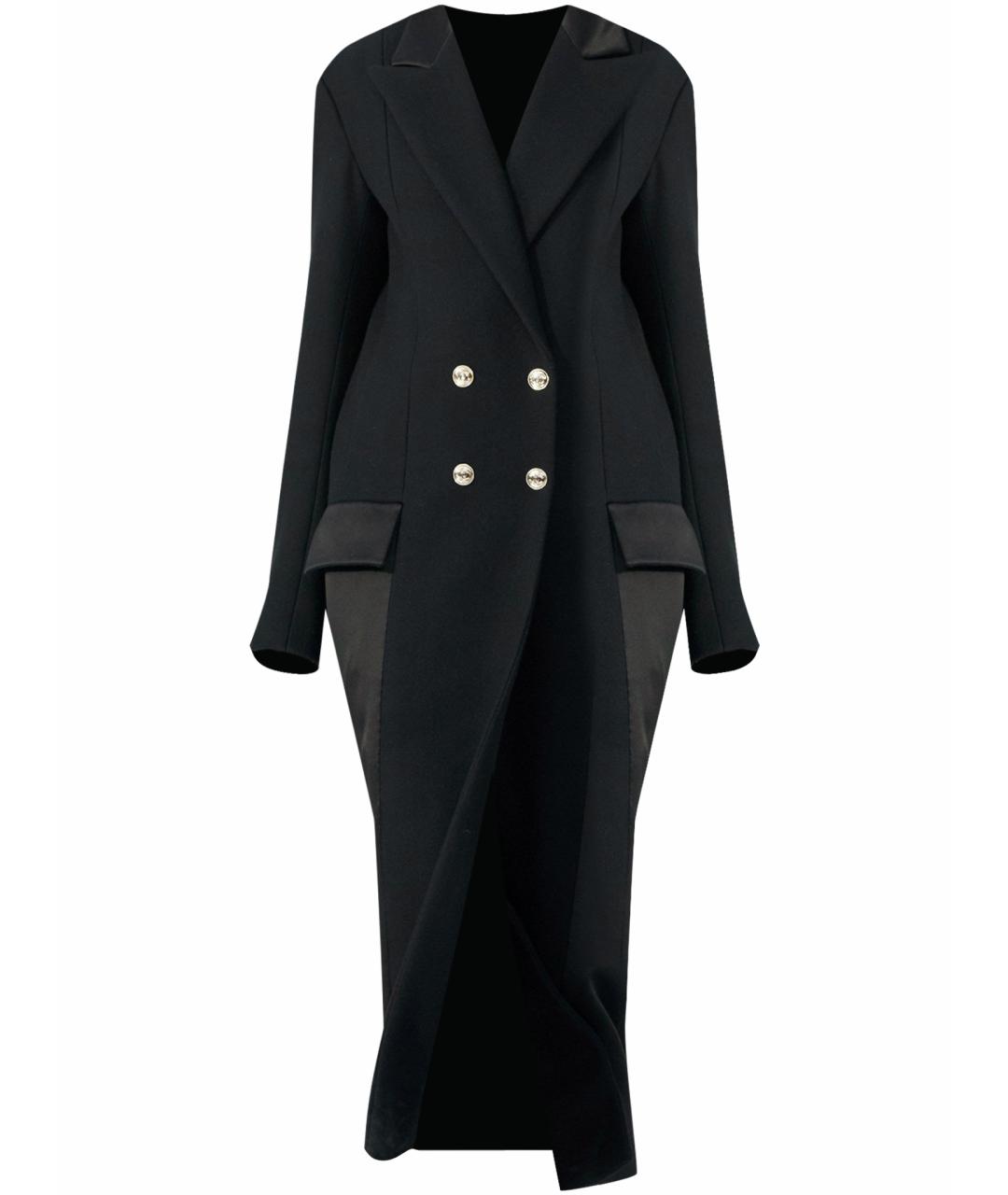 CHANEL Черное шерстяное пальто, фото 1