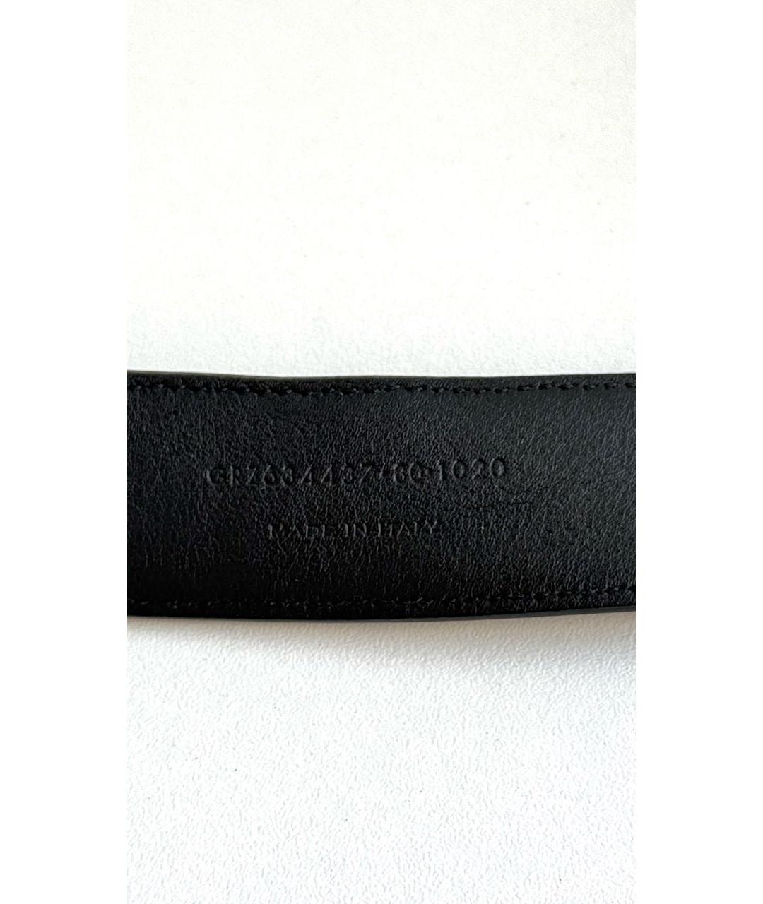 SAINT LAURENT Черный кожаный ремень, фото 3