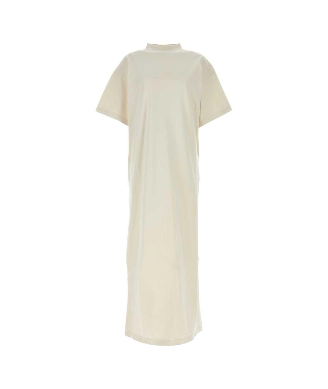 JIL SANDER Бежевое хлопковое повседневное платье, фото 1