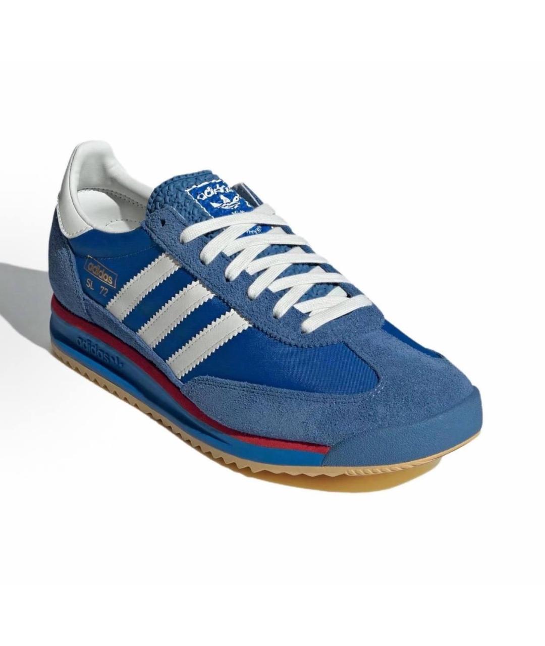 ADIDAS Синие замшевые низкие кроссовки / кеды, фото 2