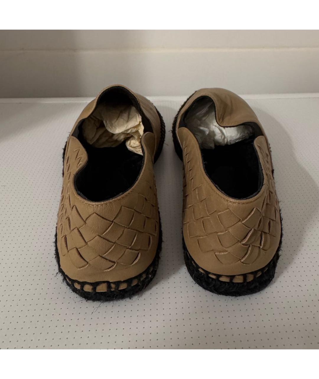 BOTTEGA VENETA Коричневые кожаные эспадрильи, фото 5
