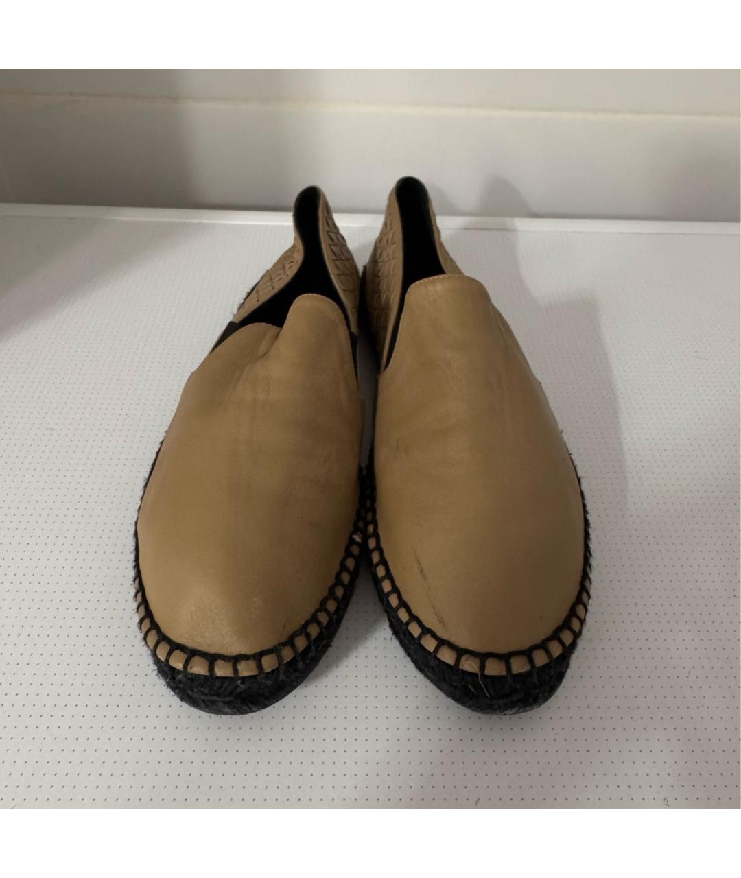 BOTTEGA VENETA Коричневые кожаные эспадрильи, фото 4