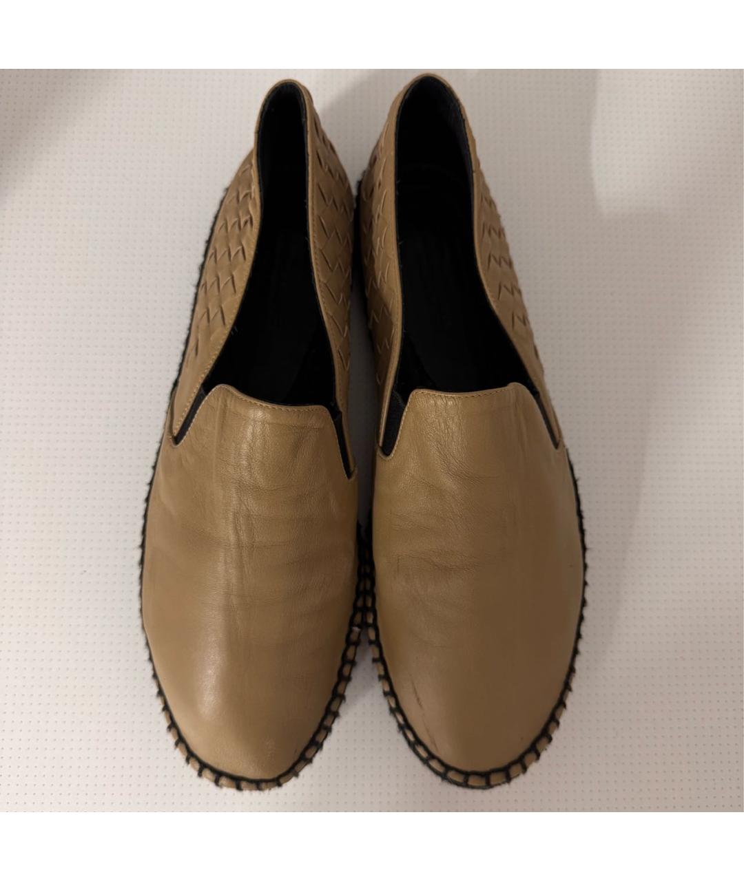 BOTTEGA VENETA Коричневые кожаные эспадрильи, фото 6