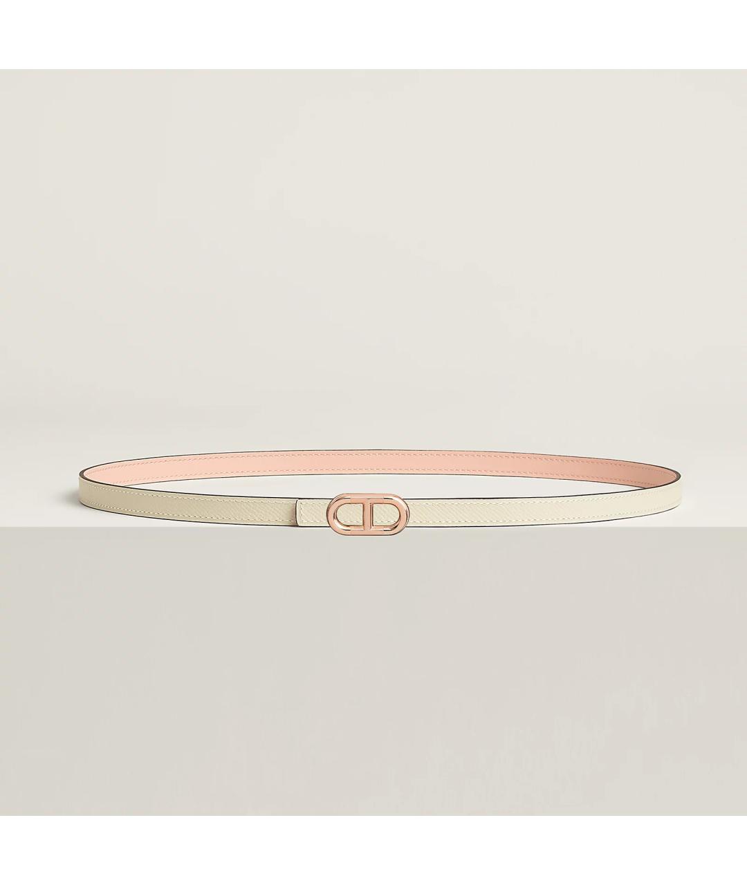 HERMES Розовый кожаный ремень, фото 2