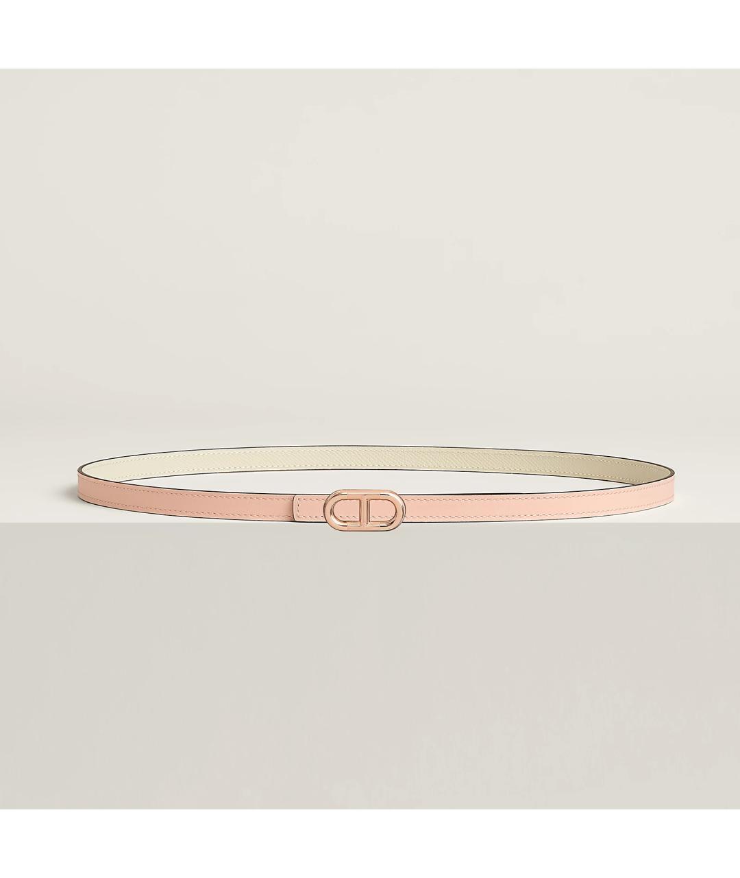 HERMES Розовый кожаный ремень, фото 4