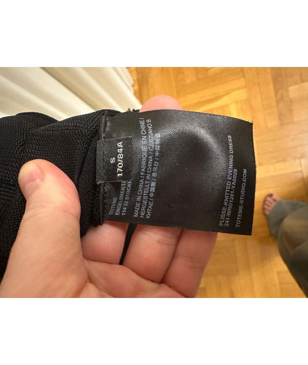 TOTEME Черное вискозное вечернее платье, фото 6
