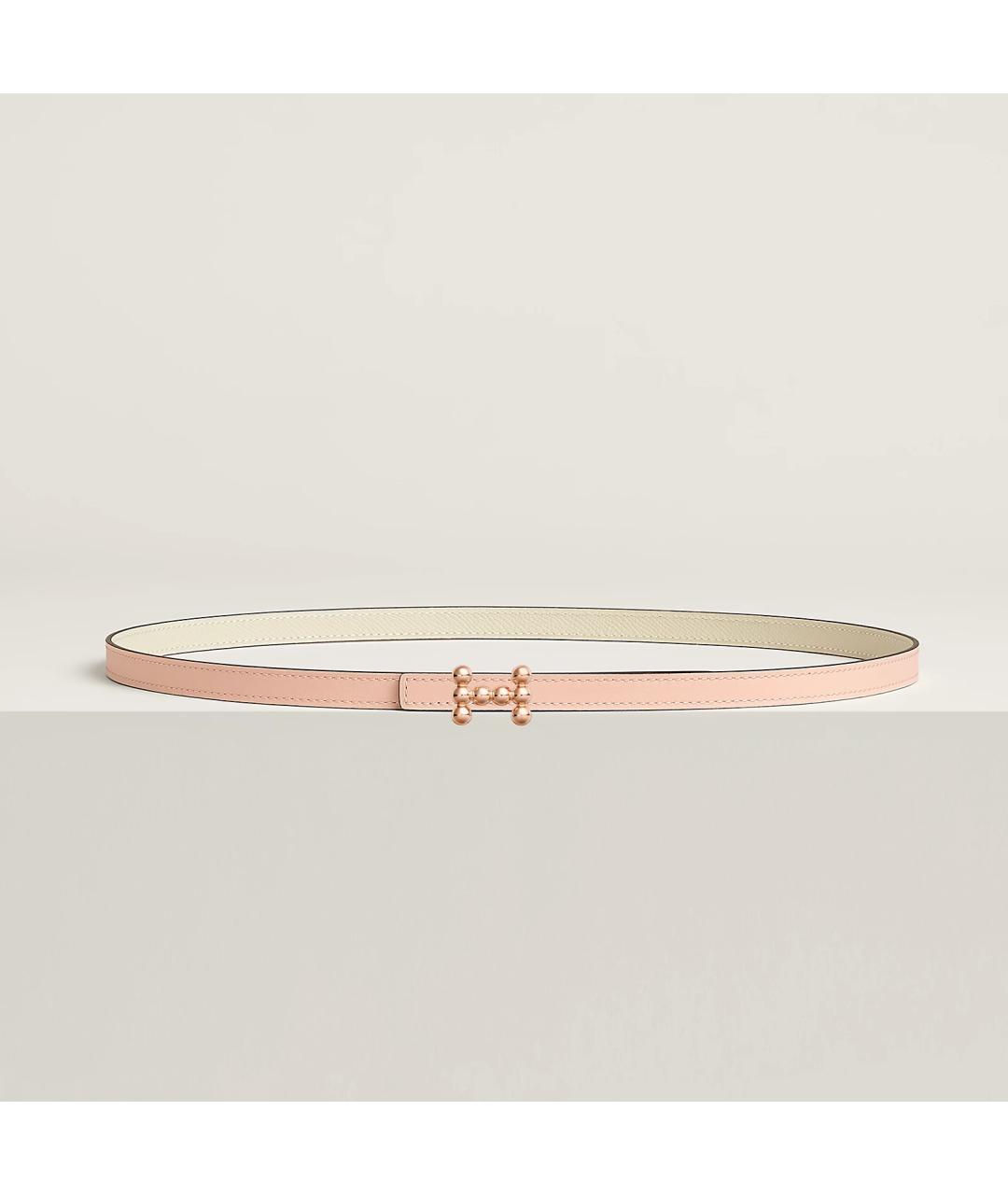 HERMES Розовый кожаный ремень, фото 4