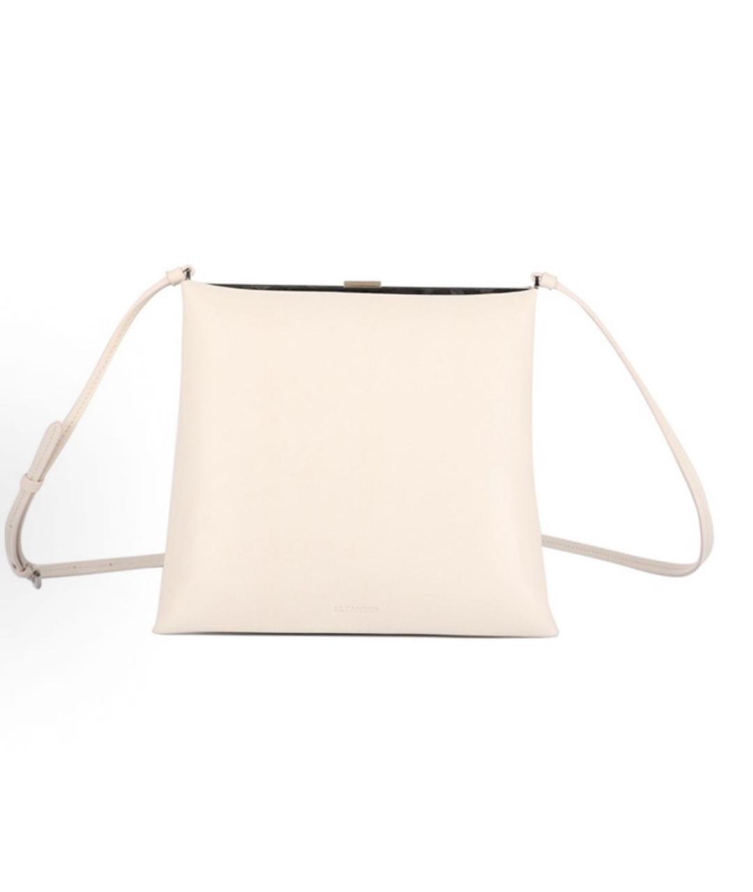 JIL SANDER Белая кожаная сумка через плечо, фото 1