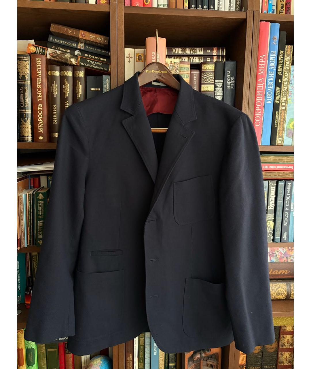 BRUNELLO CUCINELLI Темно-синий классический костюм, фото 5