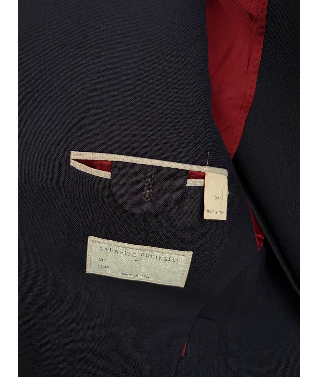 BRUNELLO CUCINELLI Темно-синий классический костюм, фото 3