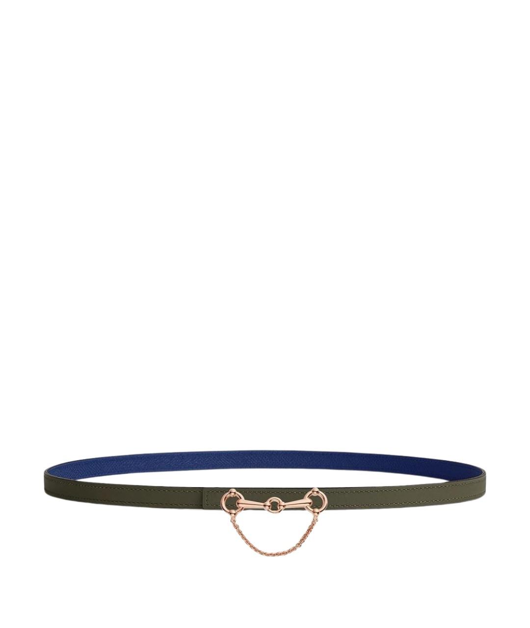 HERMES Зеленый ремень из искусственной кожи, фото 1