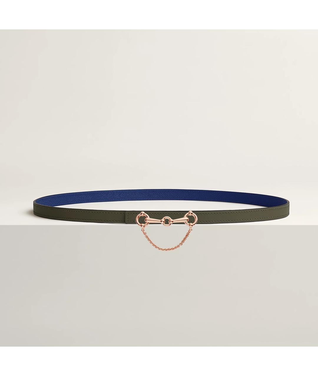 HERMES Зеленый ремень из искусственной кожи, фото 4