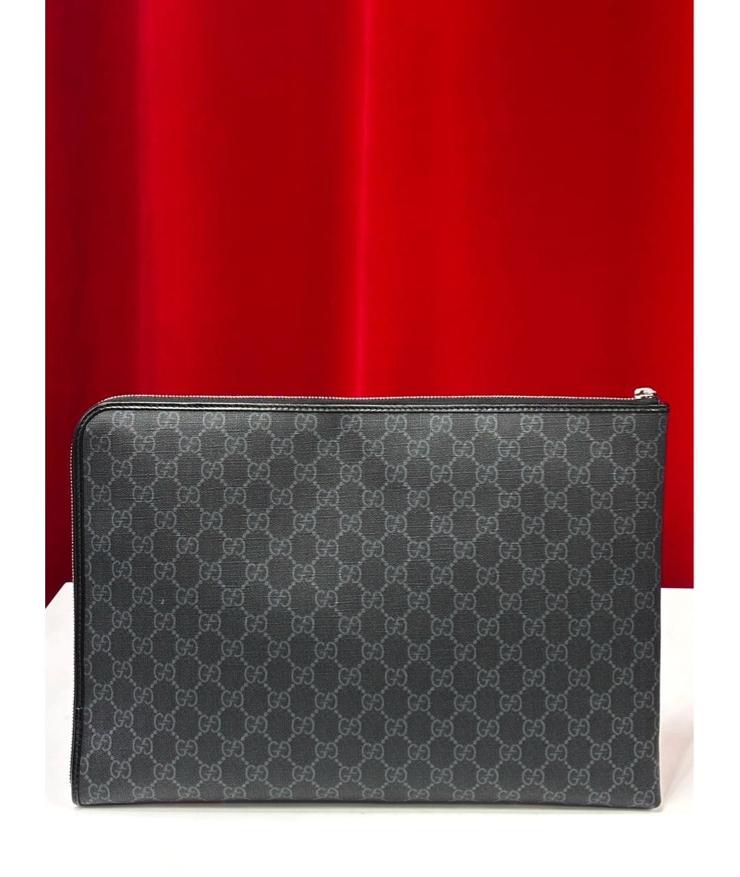 GUCCI Антрацитовая папка для документов, фото 4