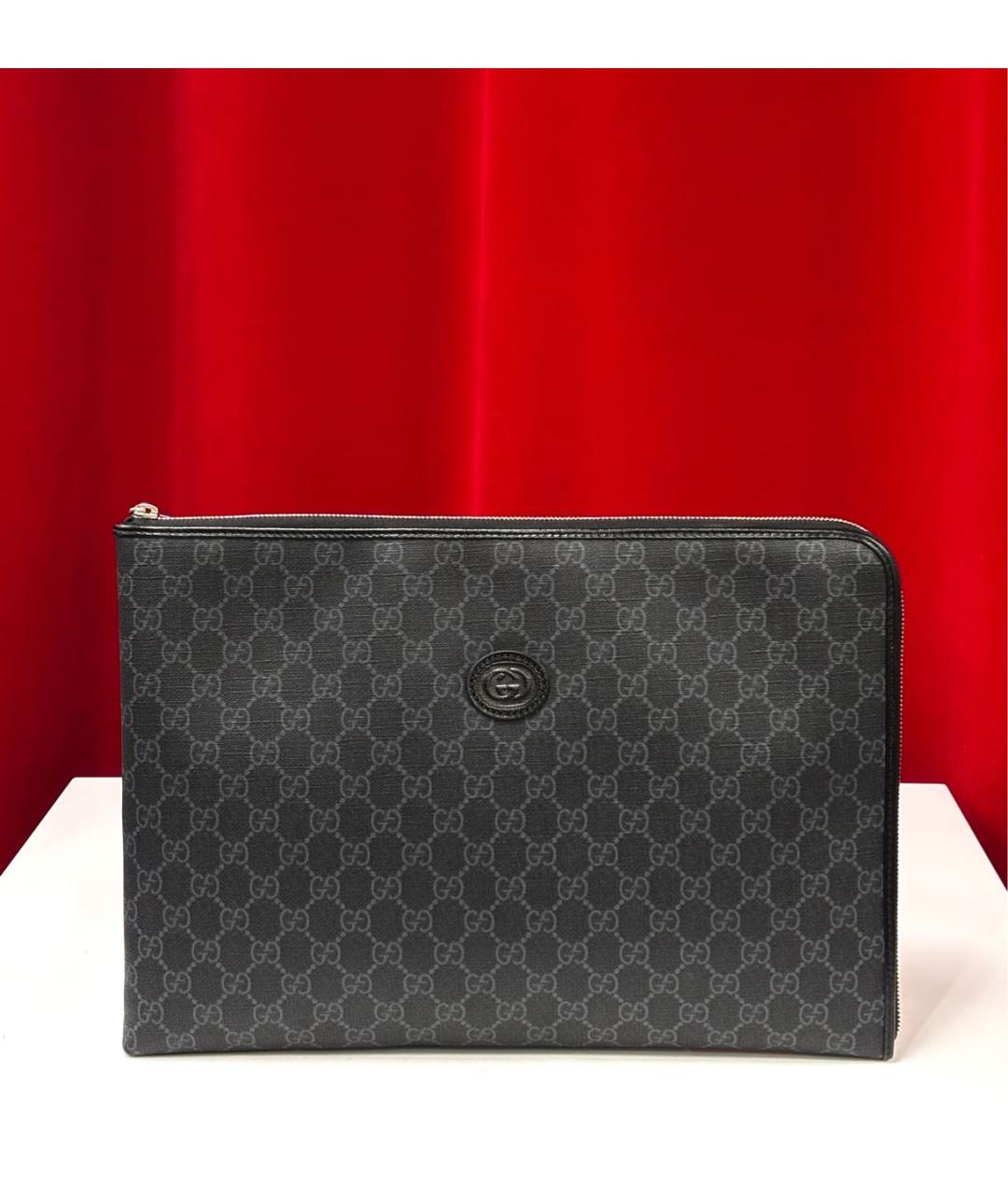 GUCCI Антрацитовая папка для документов, фото 3