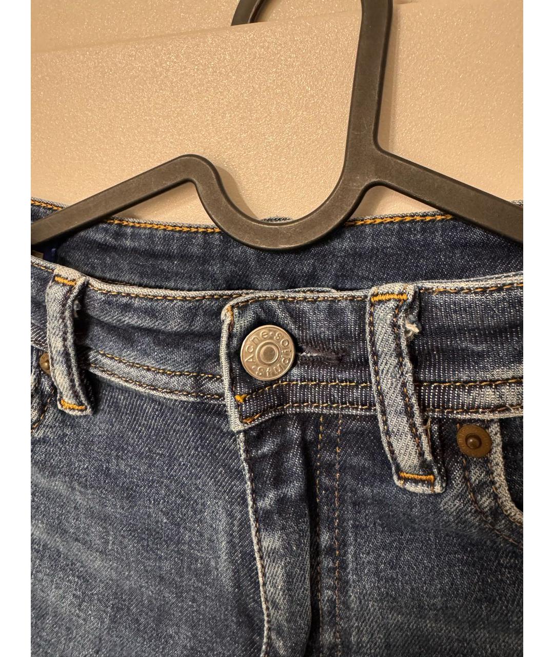 ACNE STUDIOS Темно-синие джинсы слим, фото 5