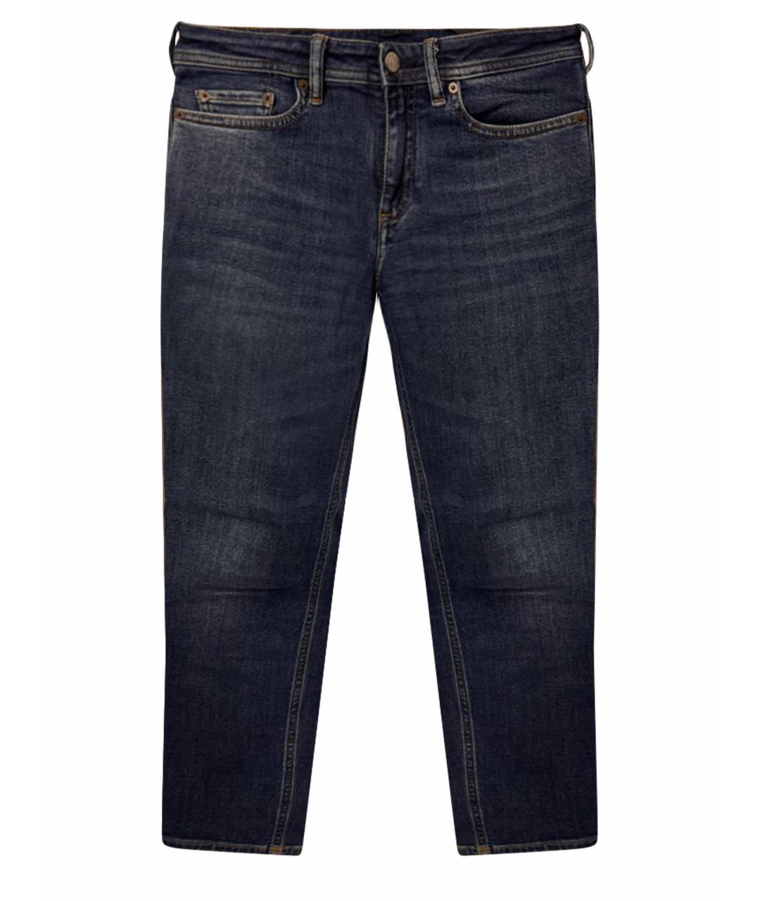 ACNE STUDIOS Темно-синие джинсы слим, фото 1