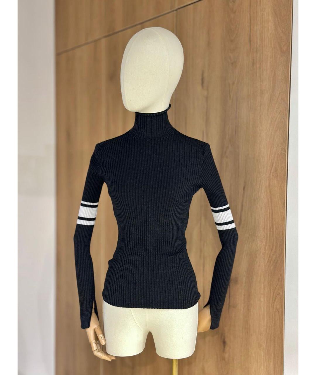 LOUIS VUITTON Черная шерстяная водолазка, фото 2