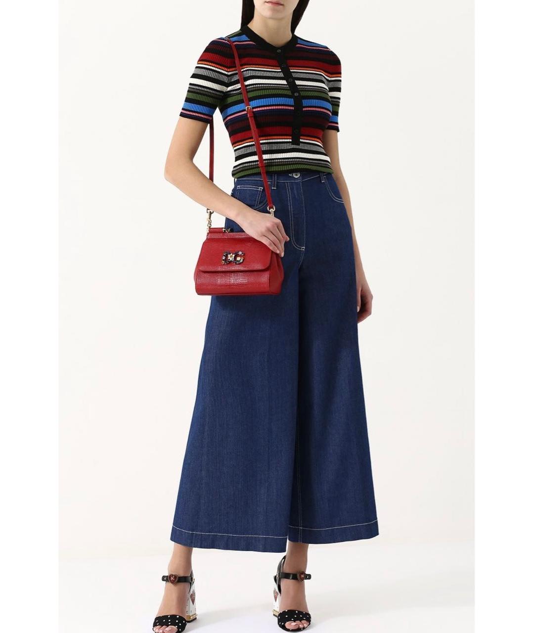DOLCE&GABBANA Бордовая сумка с короткими ручками из экзотической кожи, фото 2