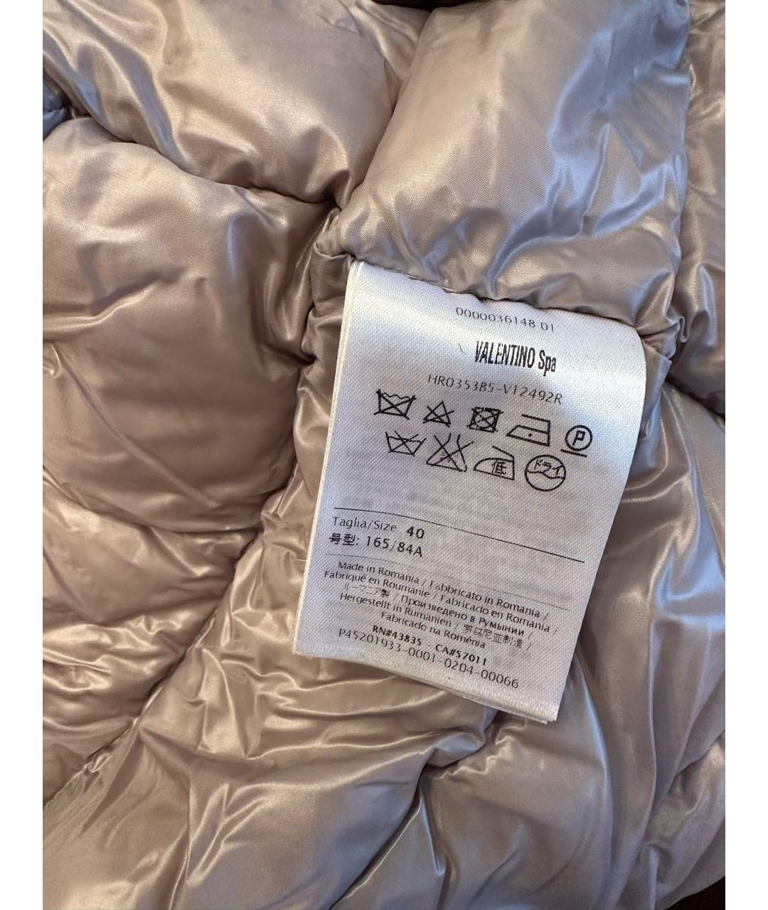 RED VALENTINO Серебрянный пуховик, фото 5