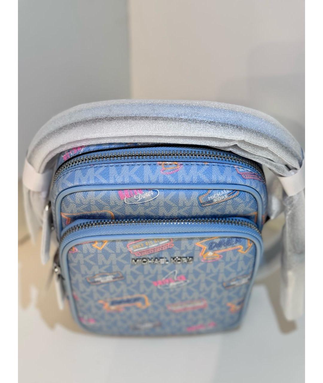 MICHAEL KORS Голубая сумка через плечо, фото 3