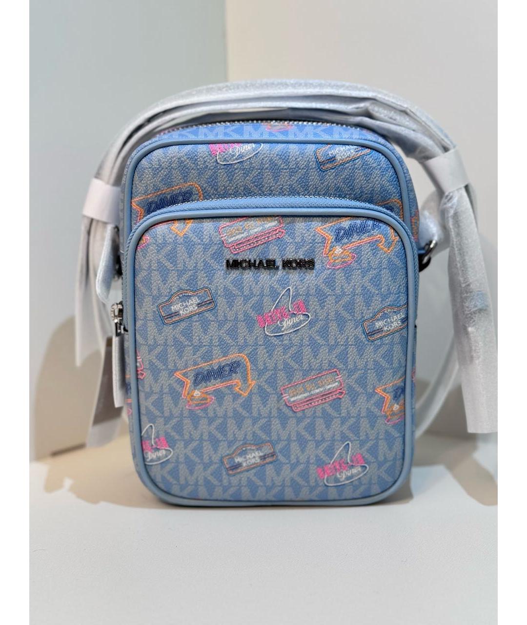 MICHAEL KORS Голубая сумка через плечо, фото 4