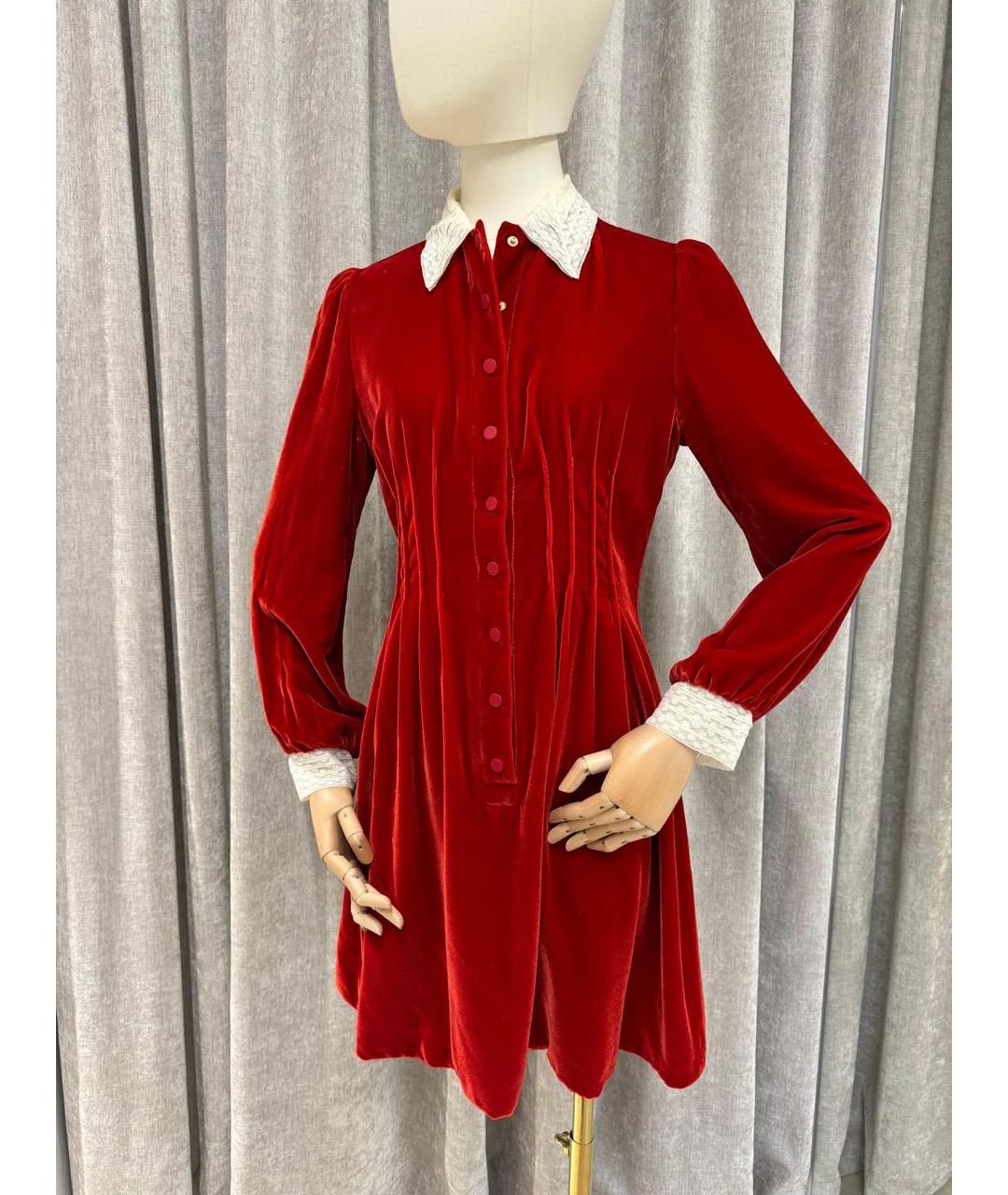 CHRISTIAN DIOR Красное повседневное платье, фото 3