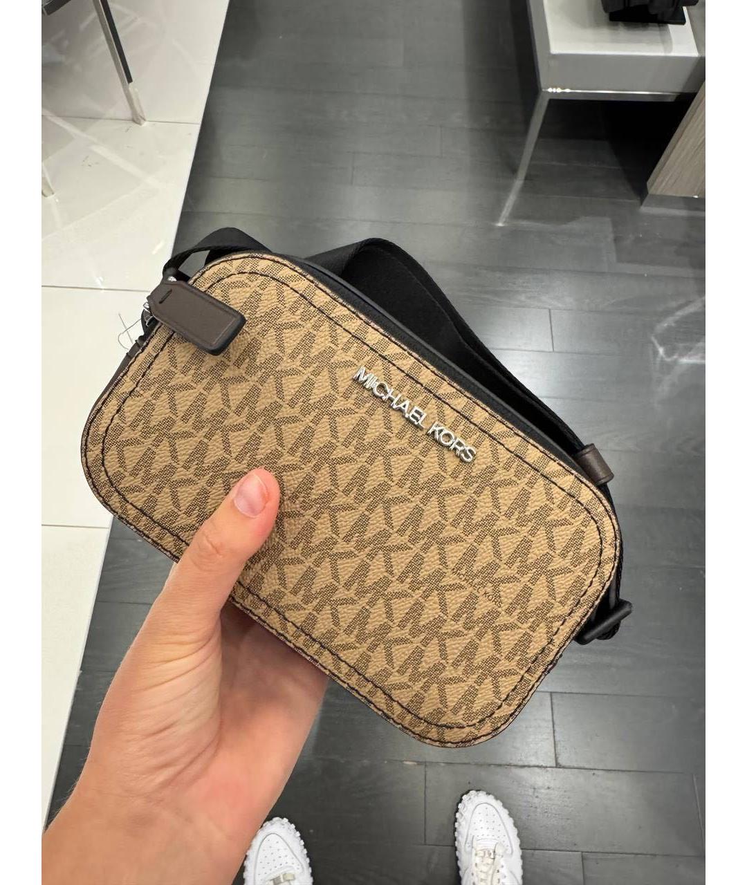 MICHAEL KORS Бежевая сумка на плечо из искусственной кожи, фото 3