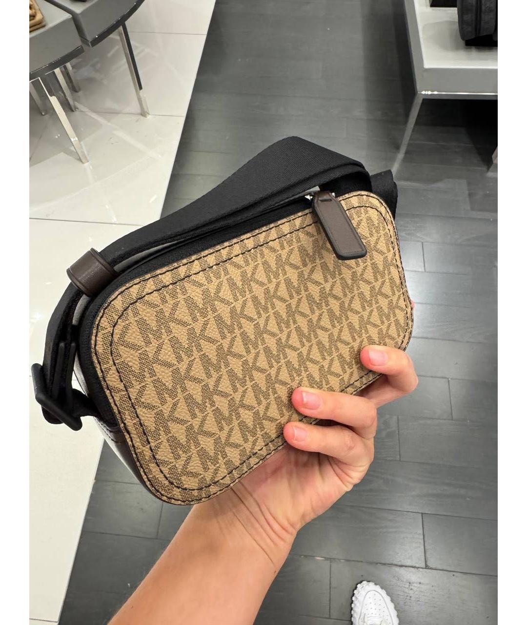 MICHAEL KORS Бежевая сумка на плечо из искусственной кожи, фото 4