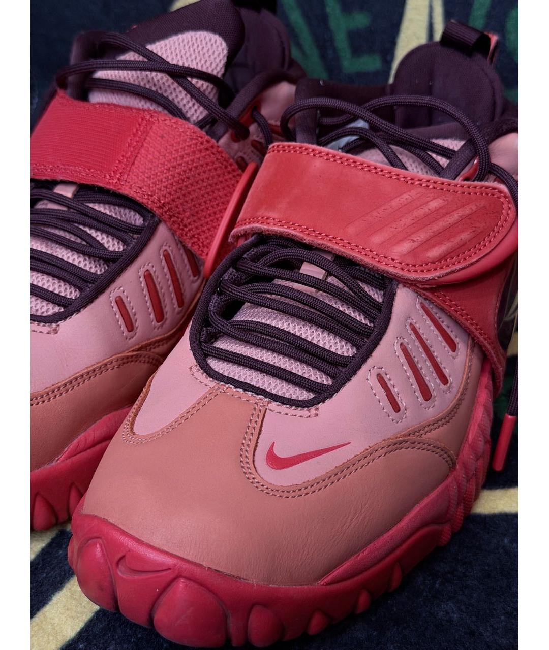 NIKE Оранжевое нубуковые высокие кроссовки / кеды, фото 6