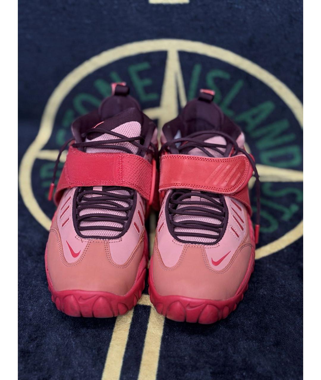 NIKE Оранжевое нубуковые высокие кроссовки / кеды, фото 2