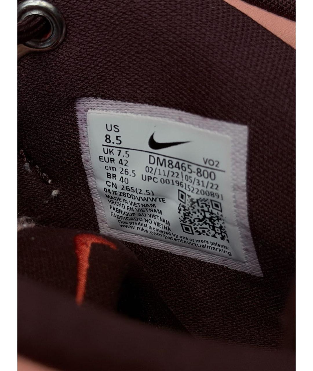 NIKE Оранжевое нубуковые высокие кроссовки / кеды, фото 7