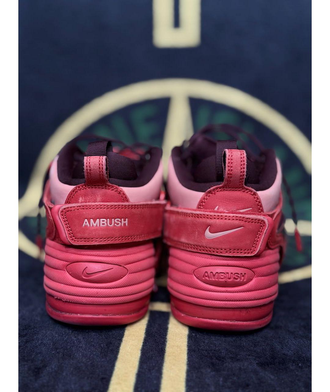 NIKE Оранжевое нубуковые высокие кроссовки / кеды, фото 4