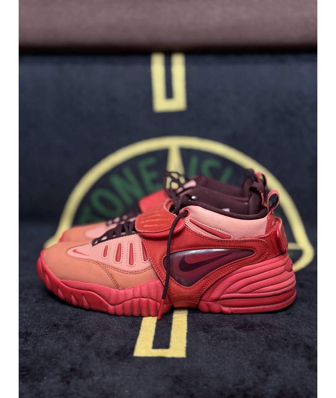 NIKE Оранжевое нубуковые высокие кроссовки / кеды, фото 8