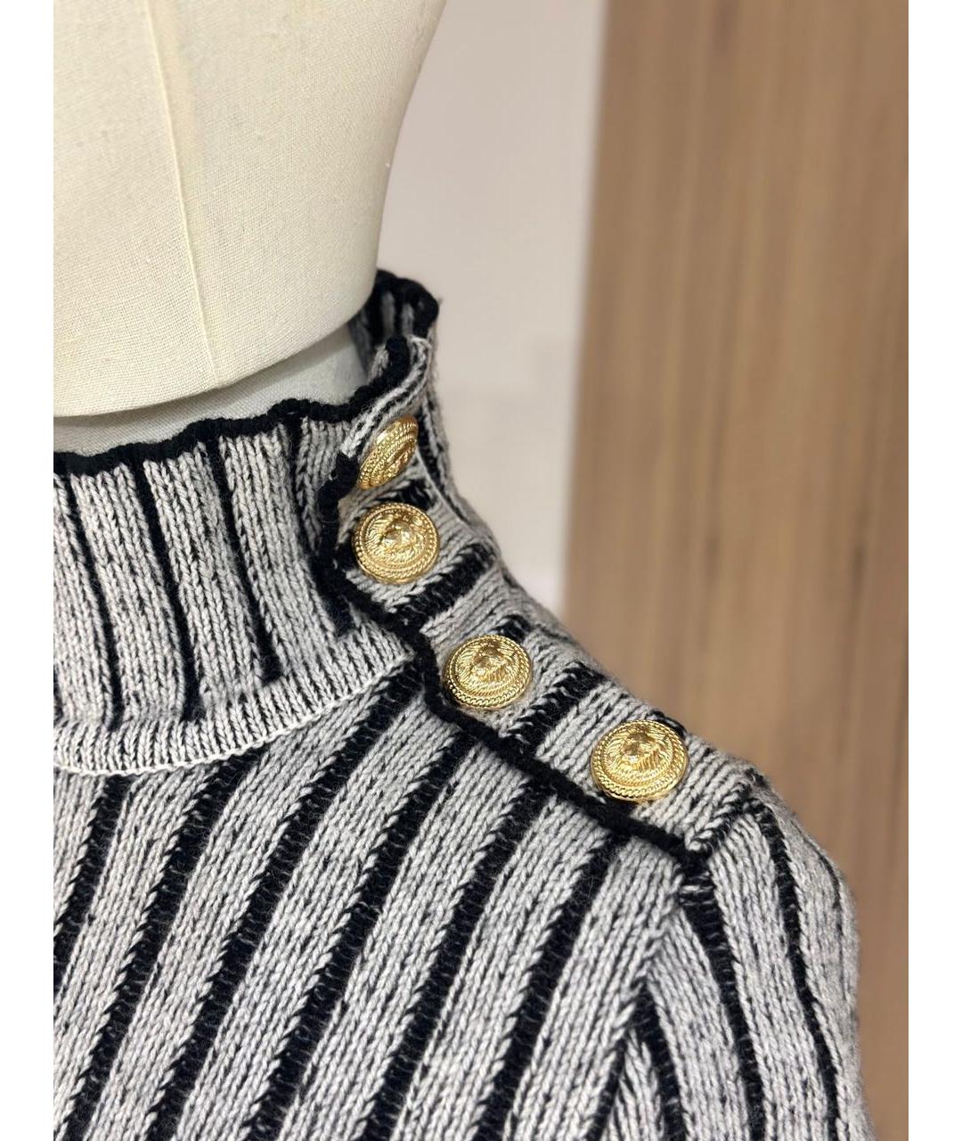 BALMAIN Серый джемпер / свитер, фото 2