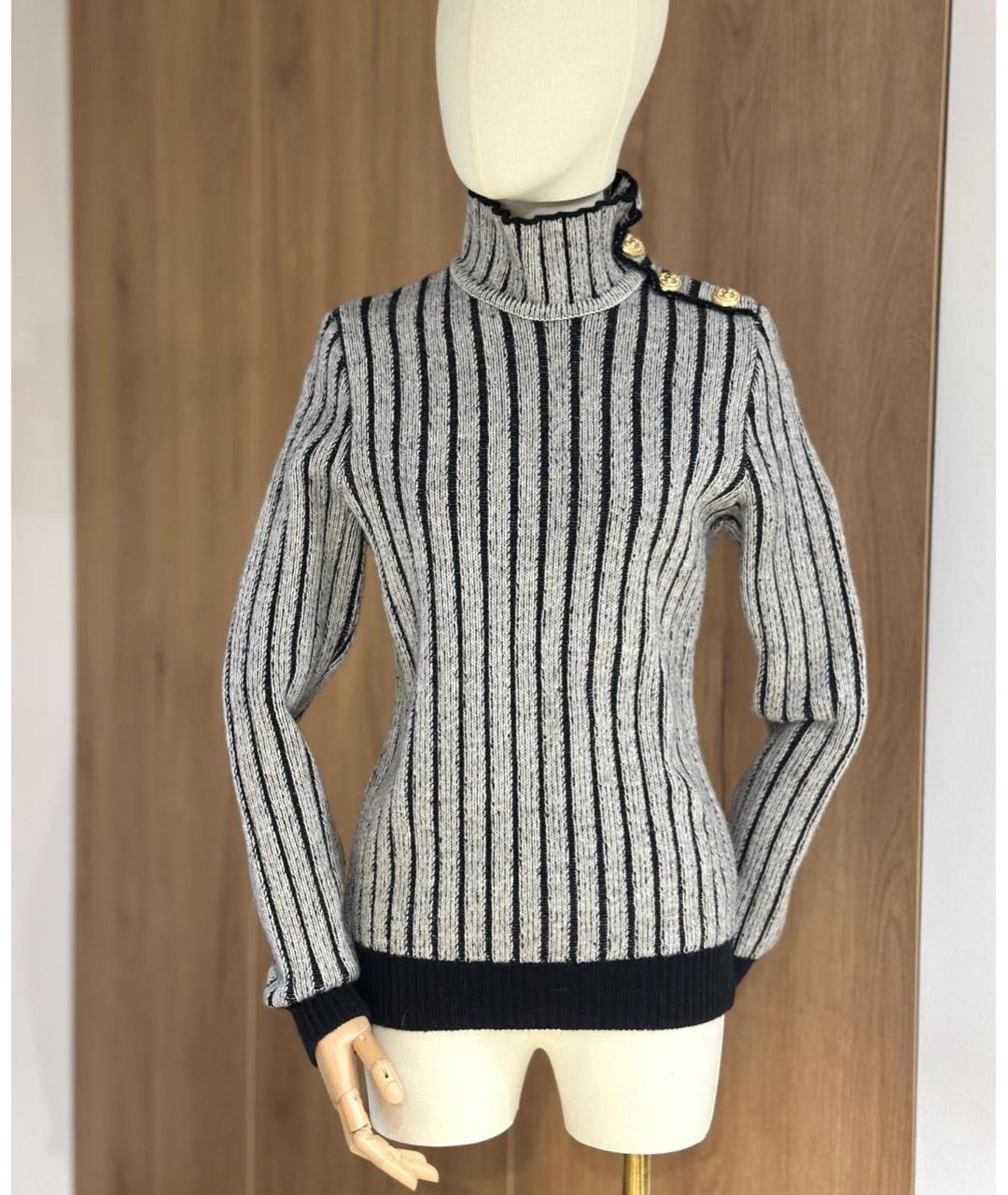 BALMAIN Серый джемпер / свитер, фото 3
