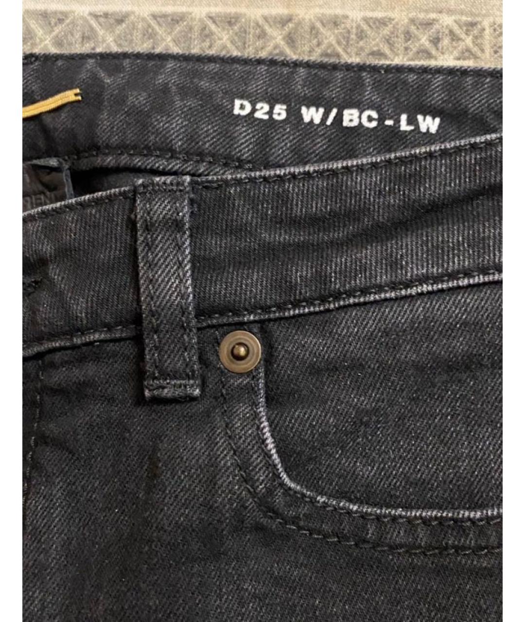 SAINT LAURENT Черные хлопковые джинсы клеш, фото 6