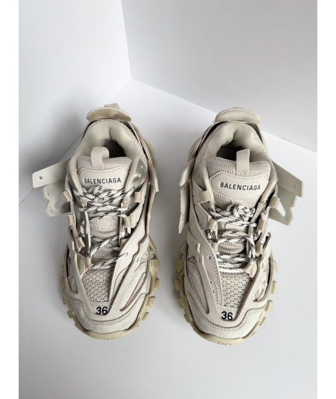 BALENCIAGA Бежевые текстильные кеды, фото 2