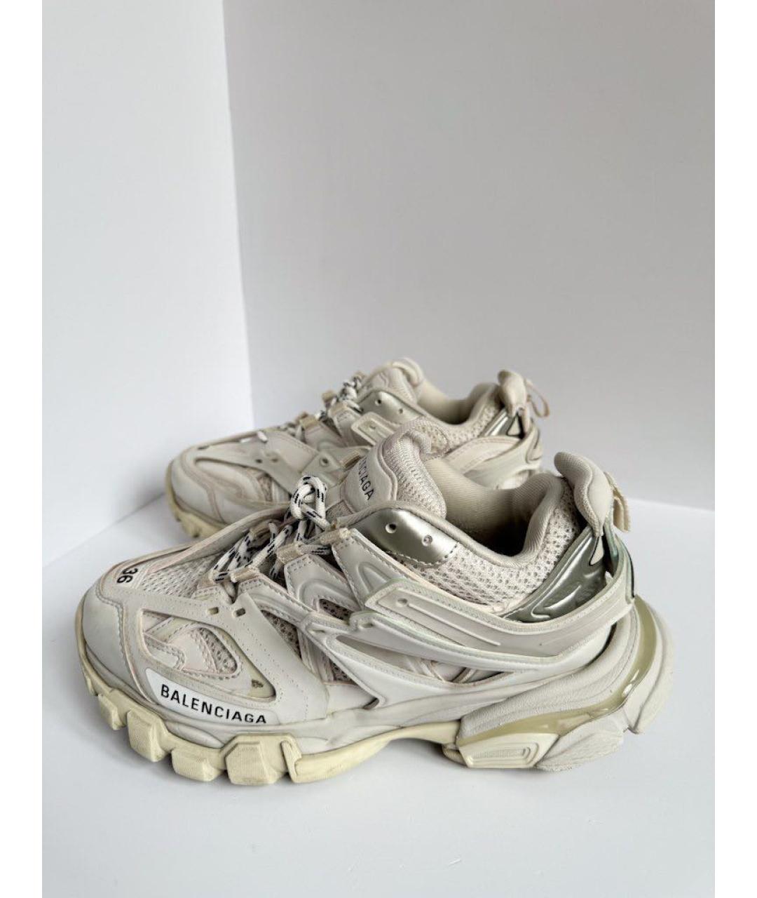 BALENCIAGA Бежевые текстильные кеды, фото 5