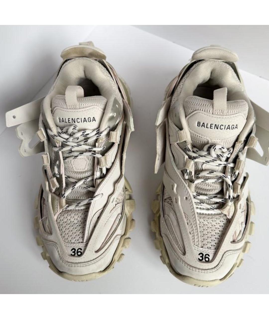 BALENCIAGA Бежевые текстильные кеды, фото 3