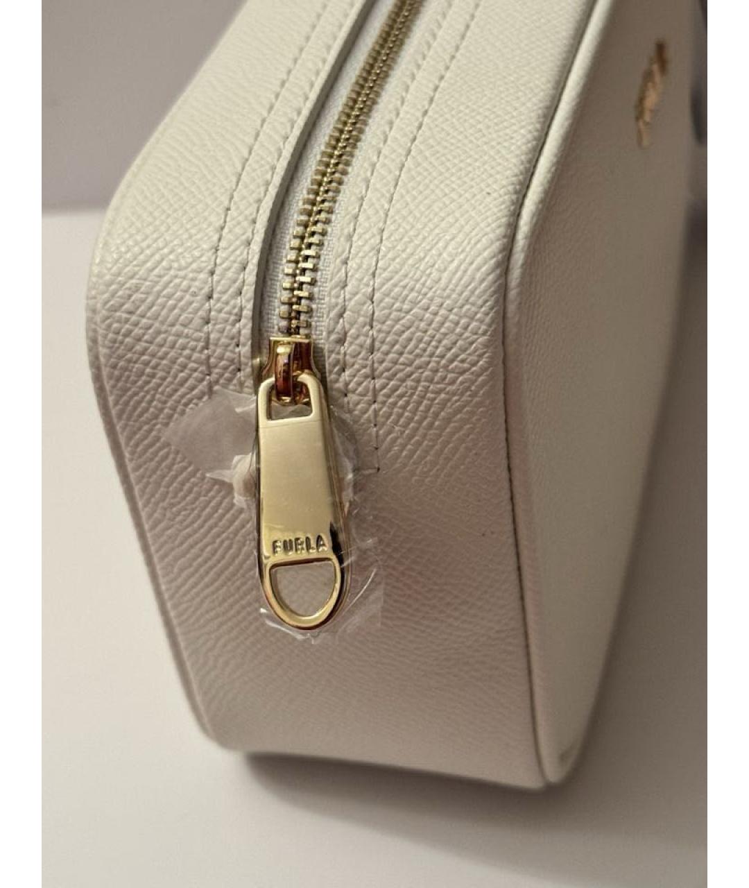FURLA Белая кожаная сумка через плечо, фото 3